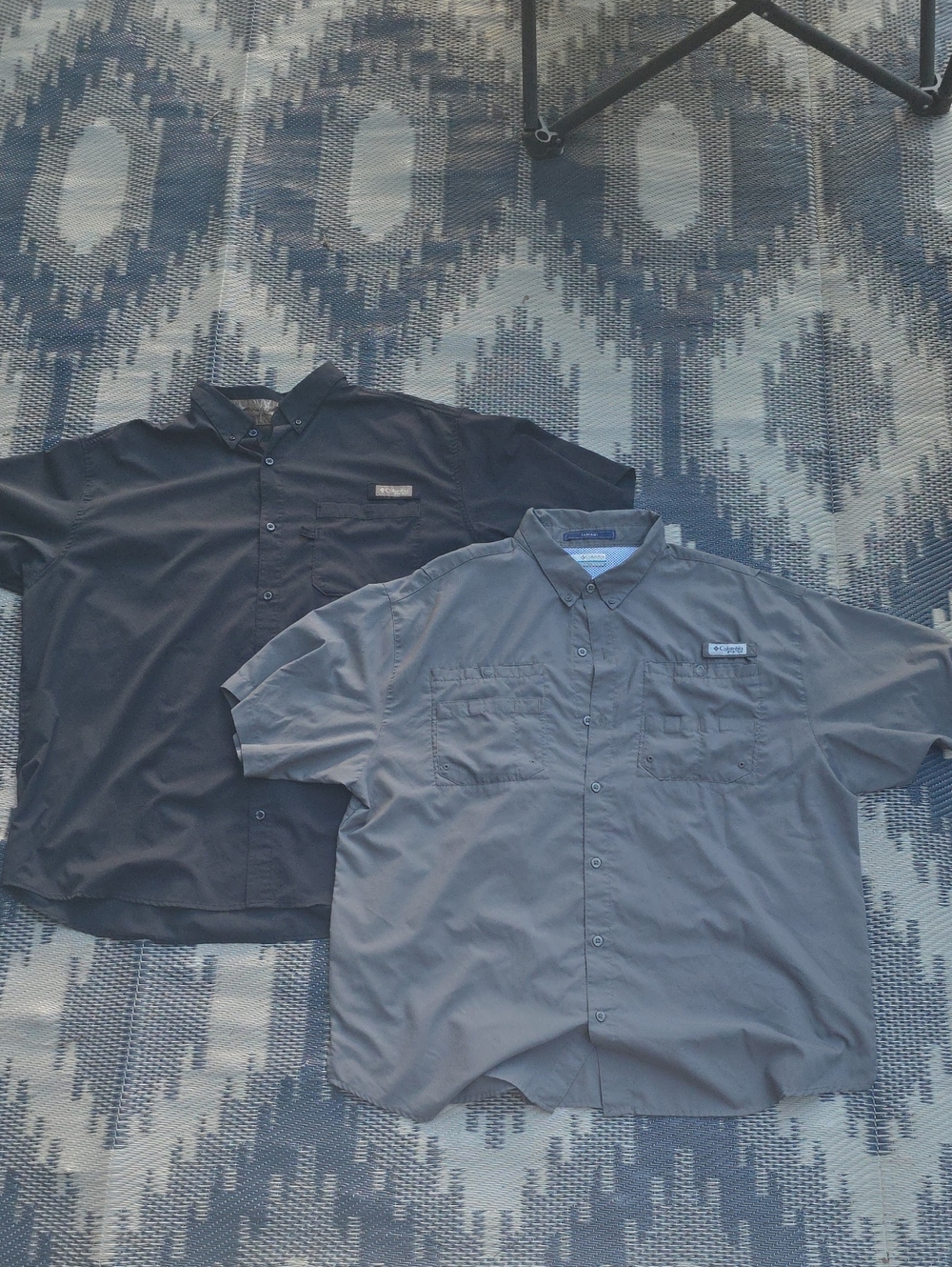 Columbia Lot Of  Men's Short-Sleeve Button-Up Shirts — Black and Gray